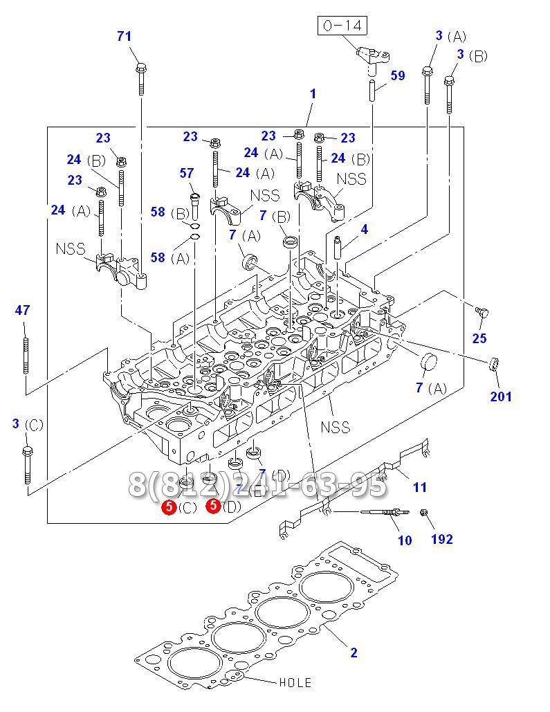 Седло клапана впускного (C) OD=38 Isuzu NQR75, 4HK1-T, евро 4