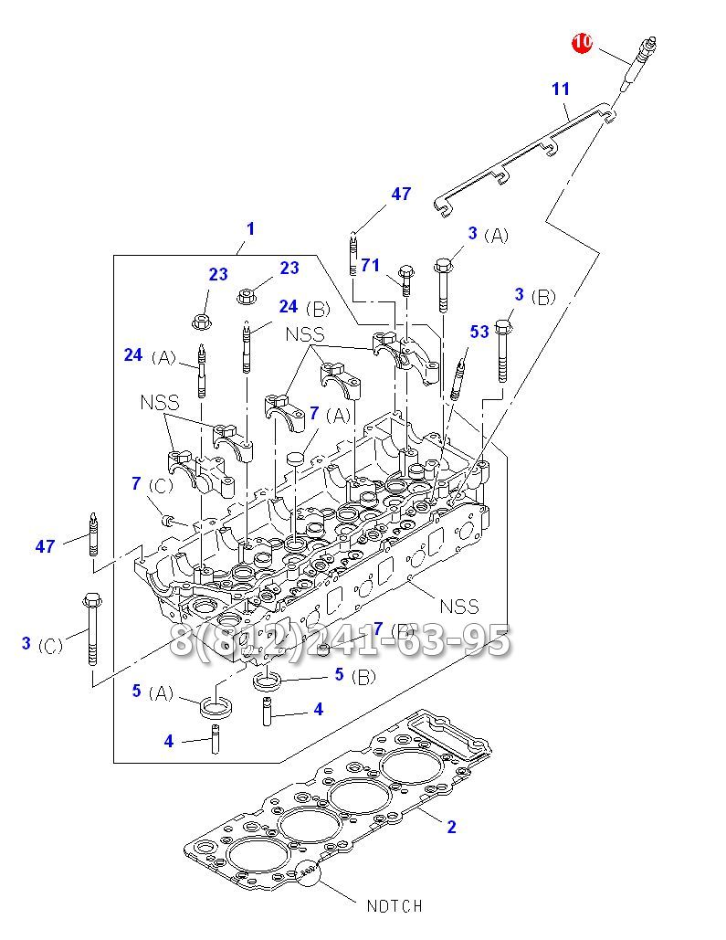 Свеча накаливания дв. 4HG1-T NQR71 HKT =Япония =