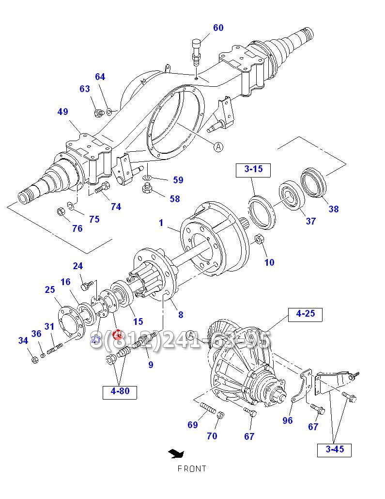 Гайка задней ступицы ISUZU NQR71 NQR75 NPR75
