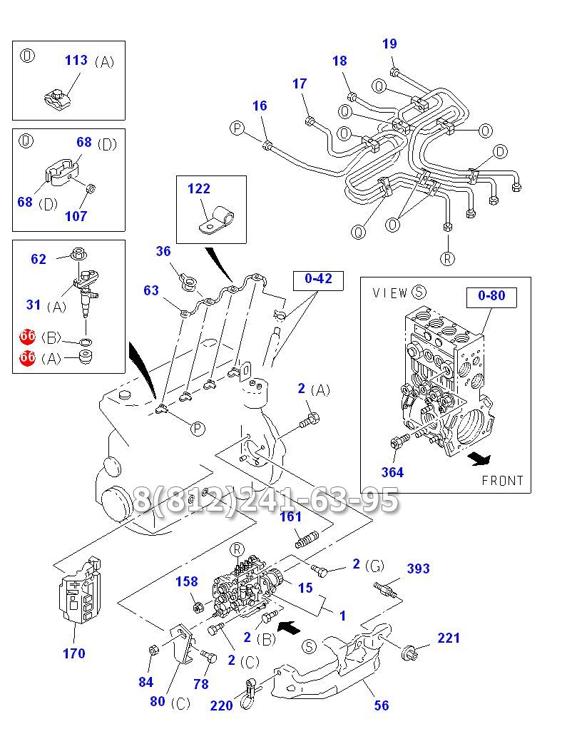 Прокладка форсунки 4HG1  ISUZU NQR71