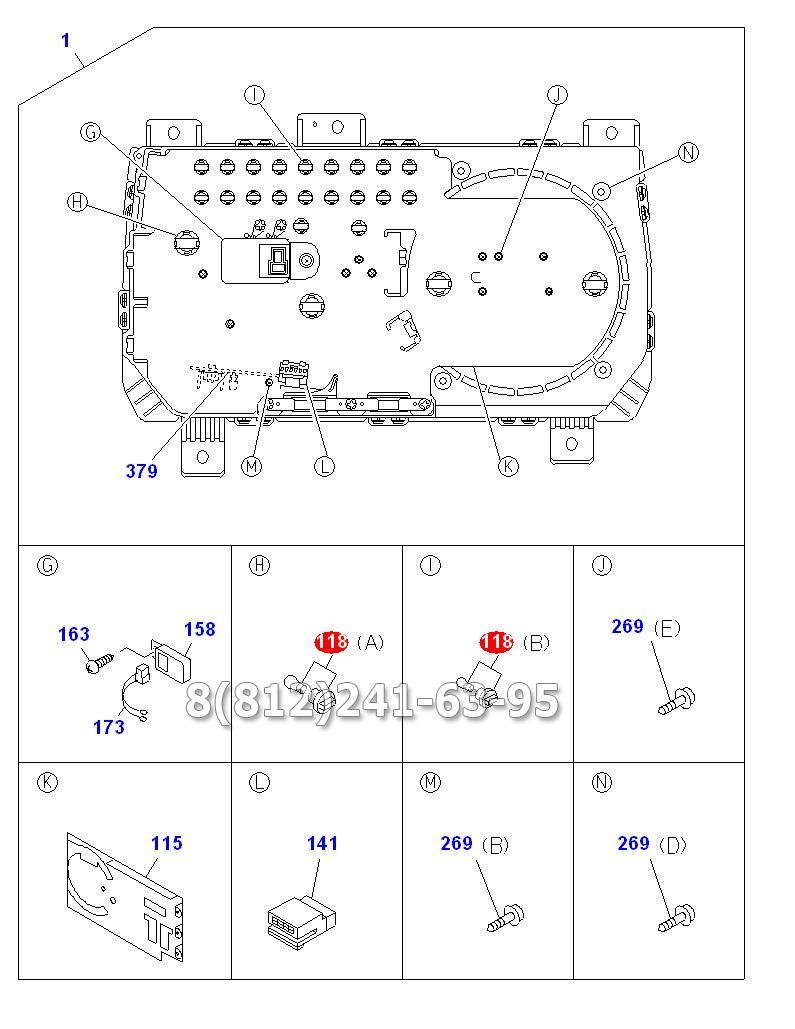 Лампа в панель приборов 24V (код A) NQR71/75 ISUZU