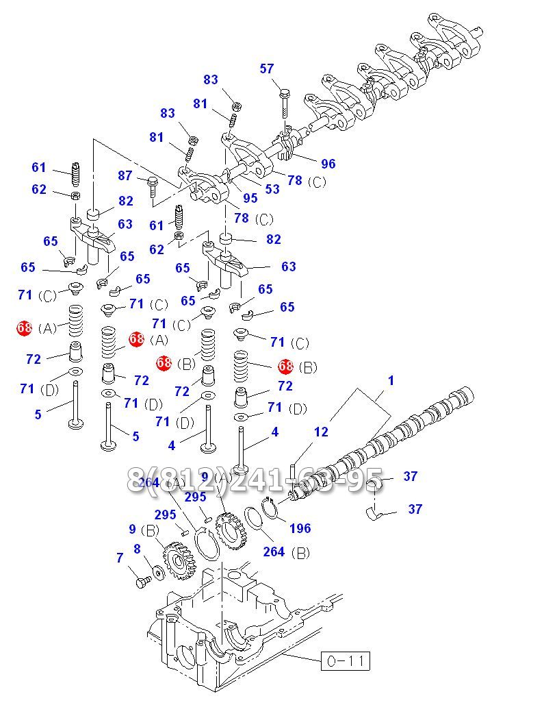Пружина клапана выпускного 4HK1T NQR75