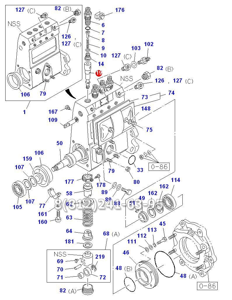 Плунжерная пара Isuzu NQR71, 4HG1-T, евро 2