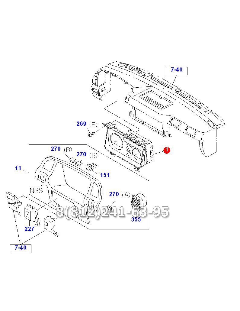 Комбинация приборов (щиток) Евро 2 ISUZU NQR71