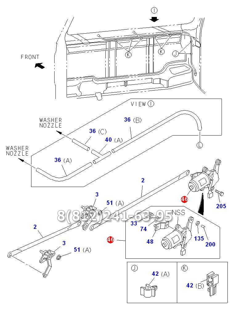 Мотор стеклоочистителя с редуктором 24V NQR 71/75 (Турция)