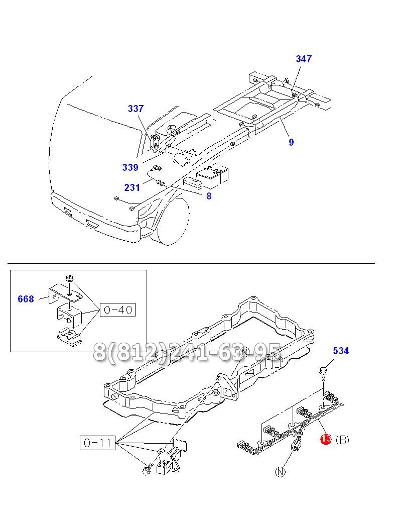 Жгут проводов двигателя 4HK1-T ISUZU NQR75