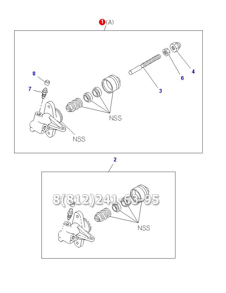 Цилиндр сцепления рабочий (чугун) Isuzu NQR75, евро 3
