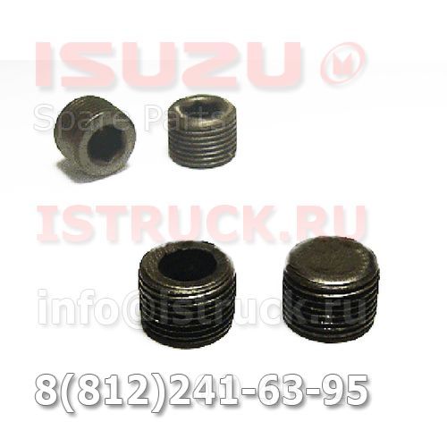 Заглушка блока цилиндров резьбовая РТ 3/8\" Isuzu NQR75, 4HK1-T, евро 3
