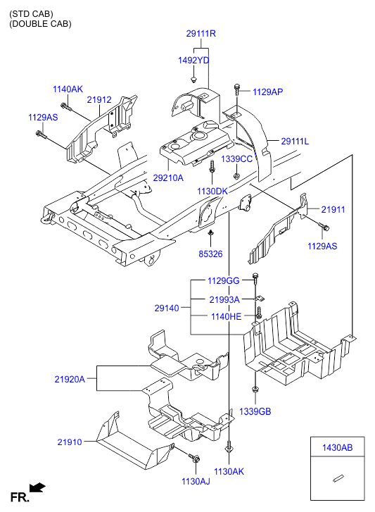Нижняя крышка Hyundai HD 78