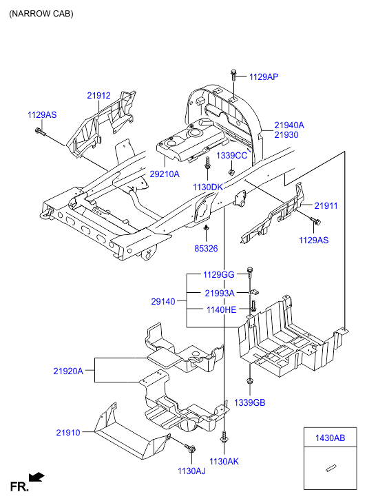 Нижняя крышка Hyundai HD 78