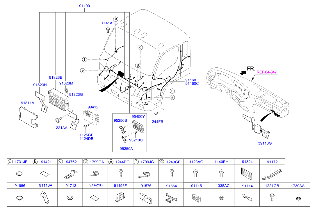 электропроводка главная Hyundai HD 78
