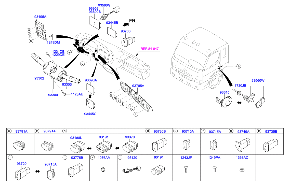 переключатель Hyundai HD 78
