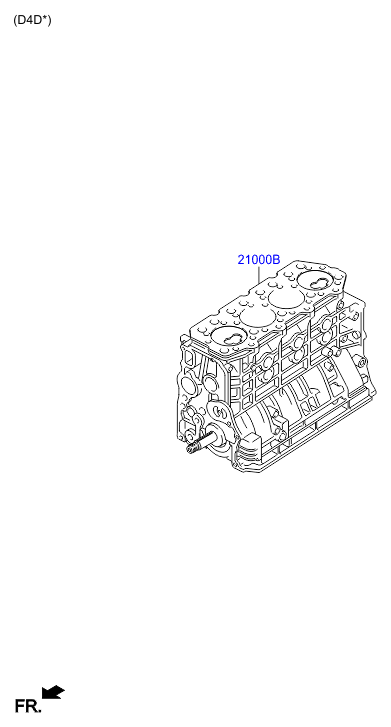 Блок цилиндров в сборе Hyundai HD 78