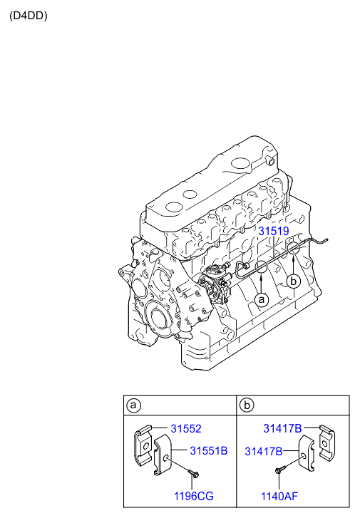 Топливный фильтр и шланг Hyundai HD 78