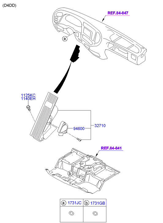 Педаль акслератора (газа) Hyundai HD 78