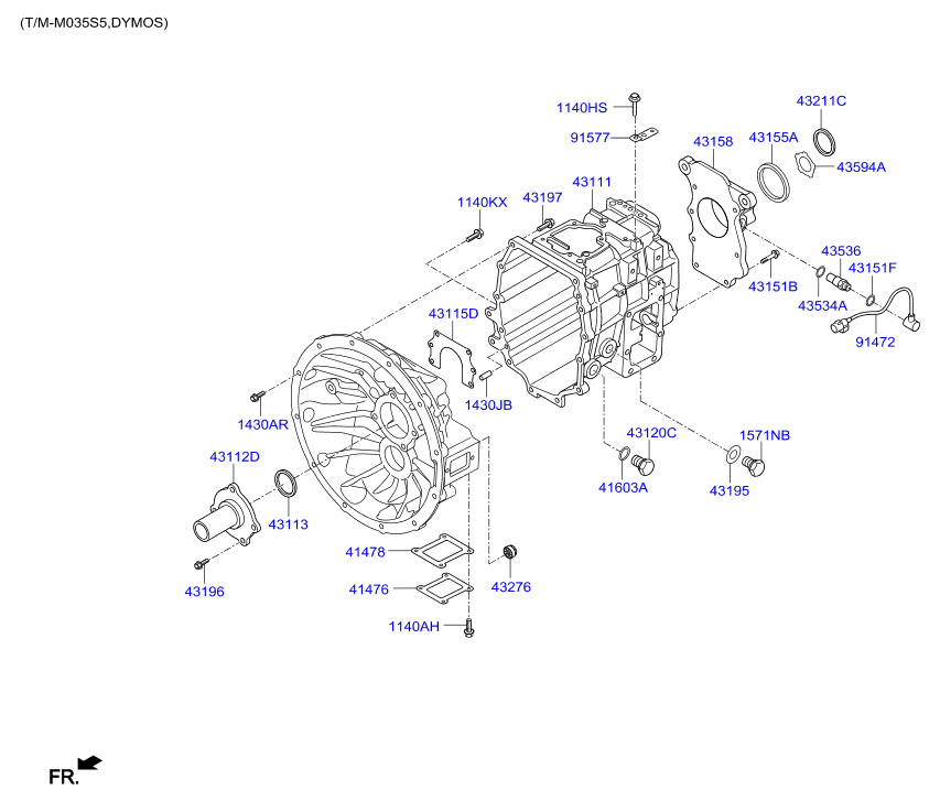 корпус трансмиссии Hyundai HD 78