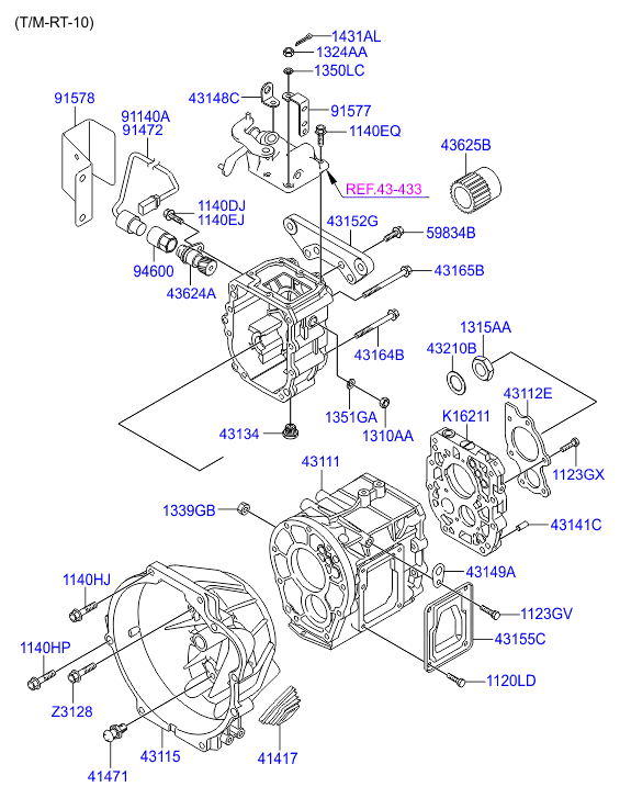корпус трансмиссии Hyundai HD 78