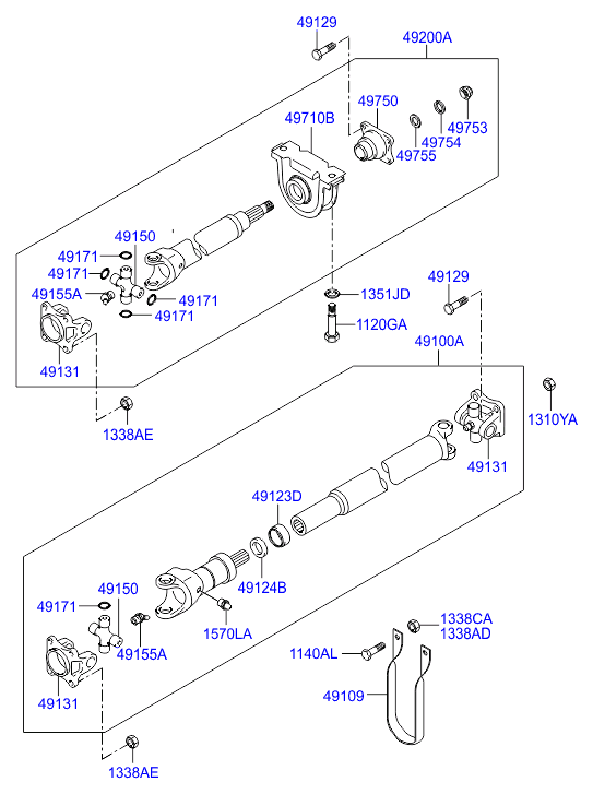 карданный вал Hyundai HD 78