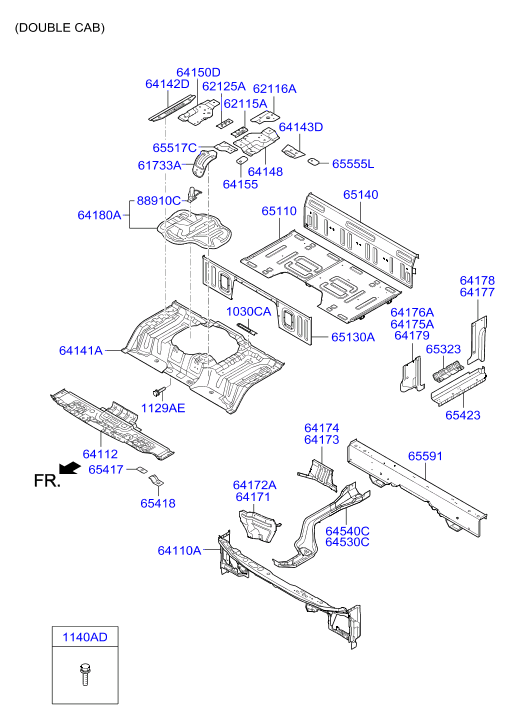 Передний пол Hyundai HD 78
