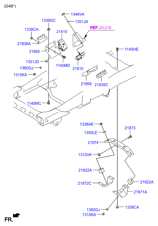 подвеска двигателя Hyundai HD 78