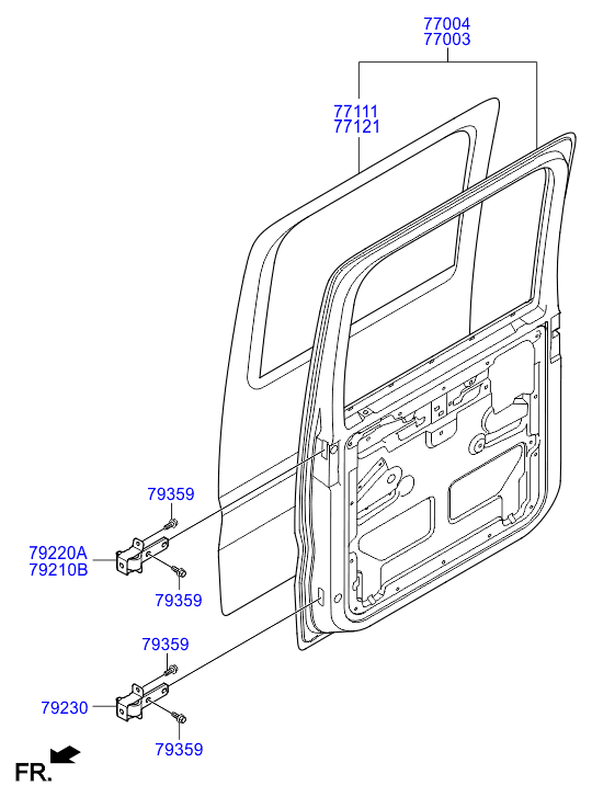 Задняя дверь Hyundai HD 78